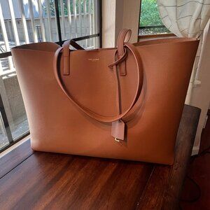 Saint Laurent E/W Leather Shopper Tote